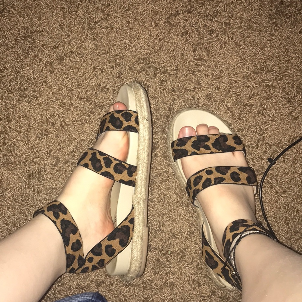 cheetah print sandals